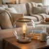 Glass Globe Table Lamp