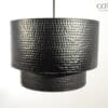 Double Drum Hammered Pendant Light