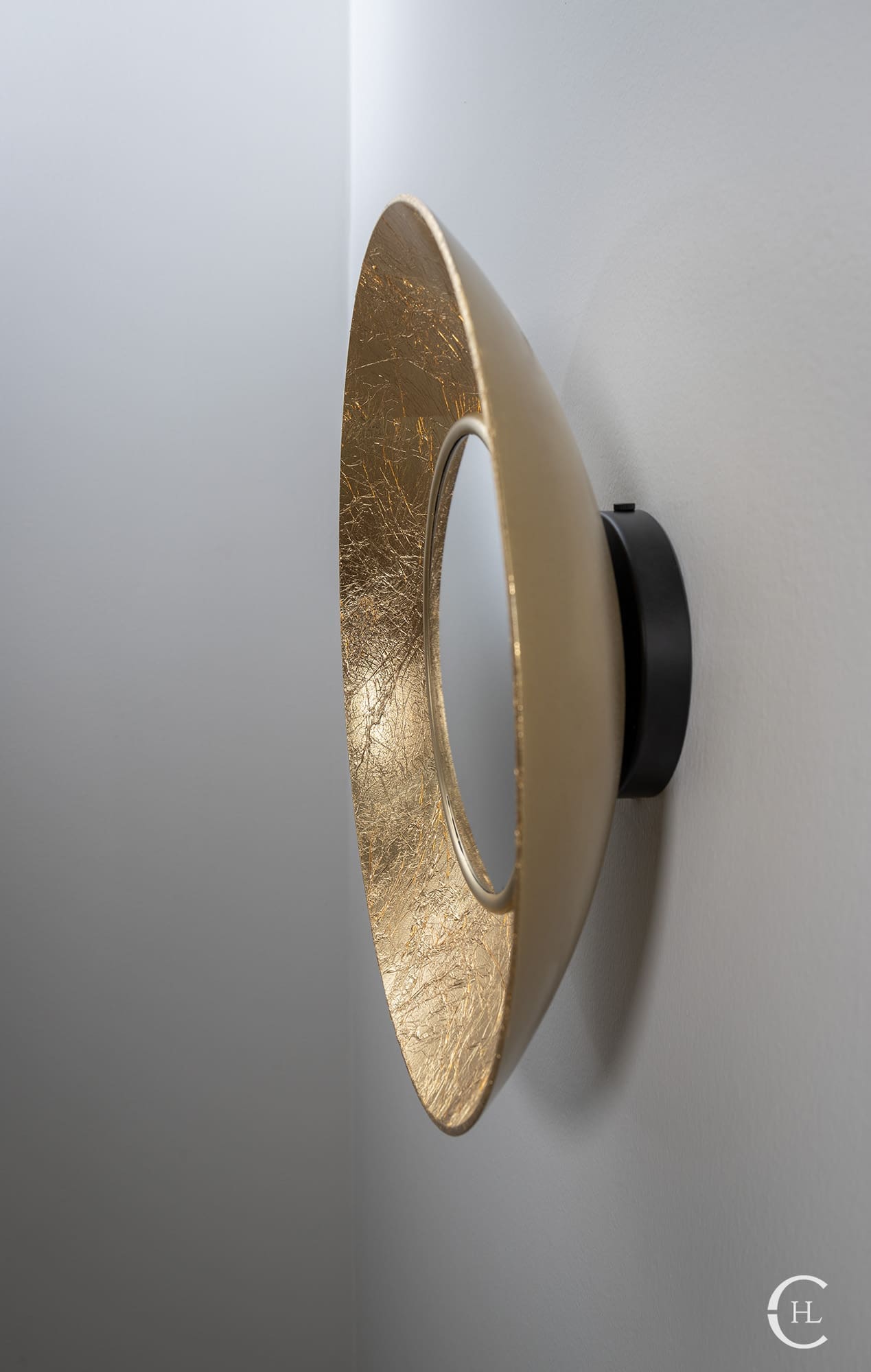 Gold Leaf Lighted Mirror