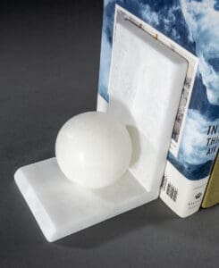 Alabaster Bookends