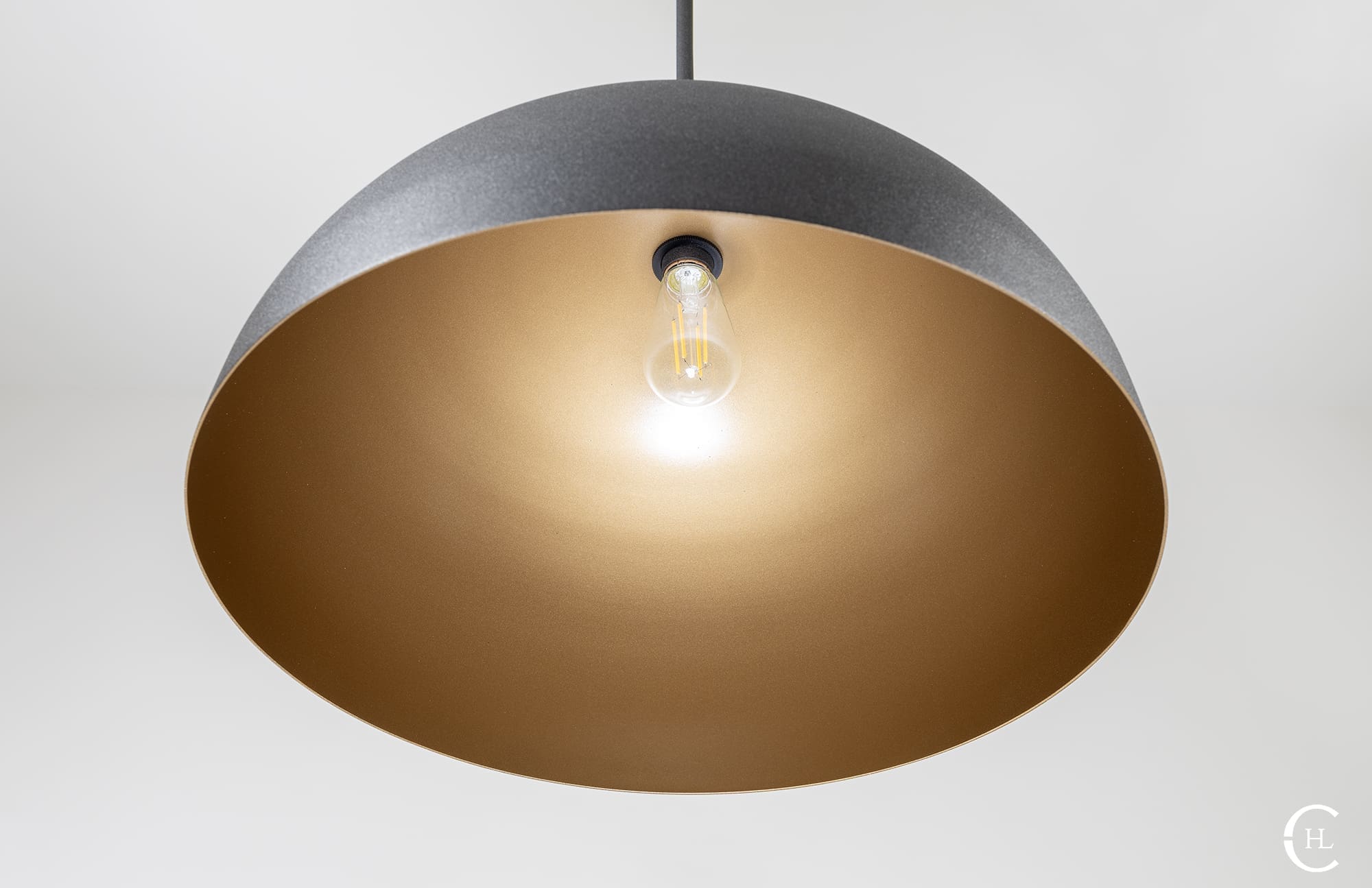 Charcoal Smooth Dome Light